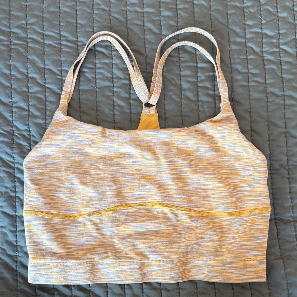 Outdoor Voices Spacedye Mustard Yellow Sports Bra